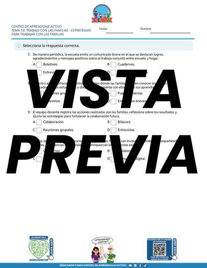 Juegos de Estudio para Imprimir CTE TEMA 10