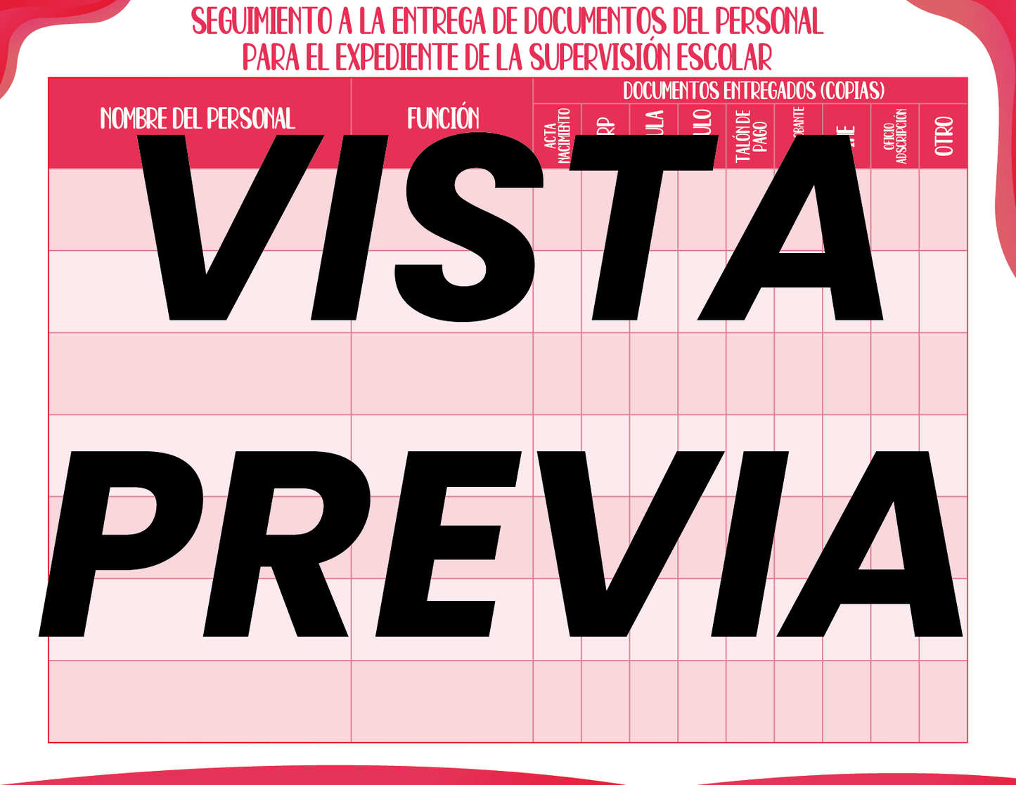 Agenda Roja SUPERVISOR Preescolar