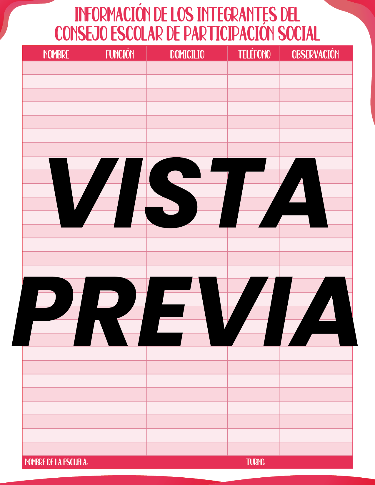 Agenda Roja SUPERVISOR Preescolar