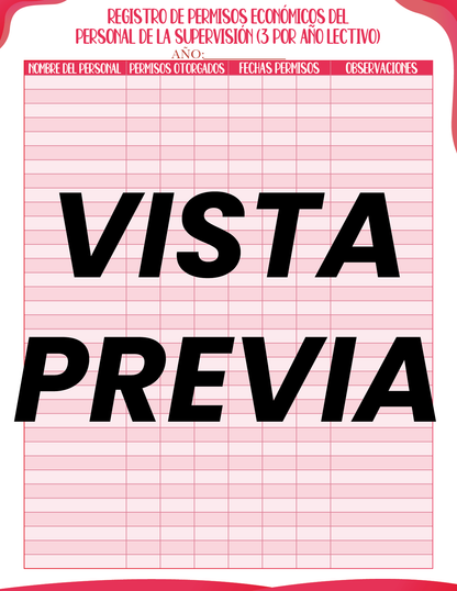 Agenda Roja SUPERVISOR Preescolar