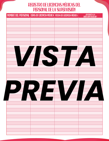 Agenda Roja SUPERVISOR Preescolar