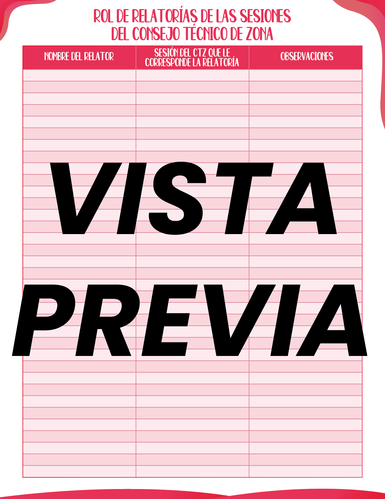 Agenda Roja SUPERVISOR Preescolar