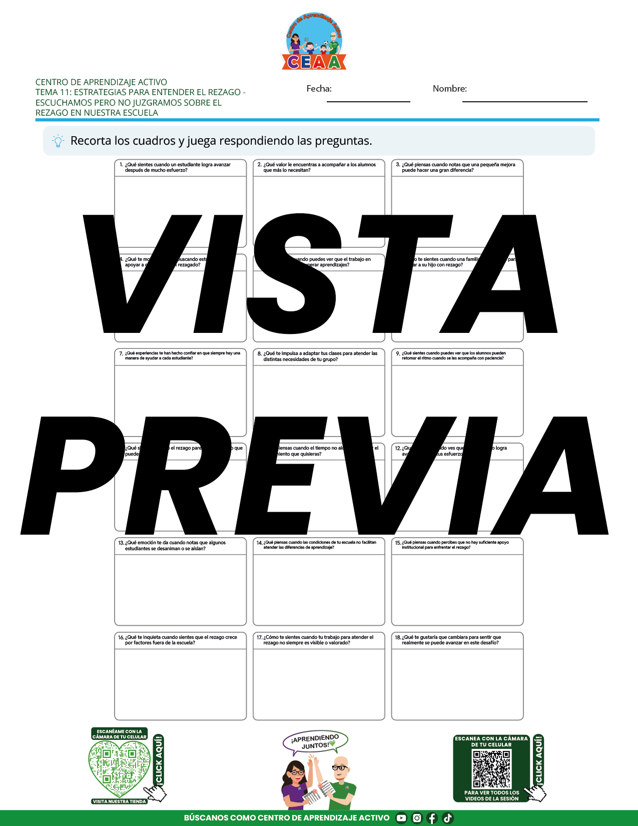 Juegos de Estudio para Imprimir CTE TEMA 11
