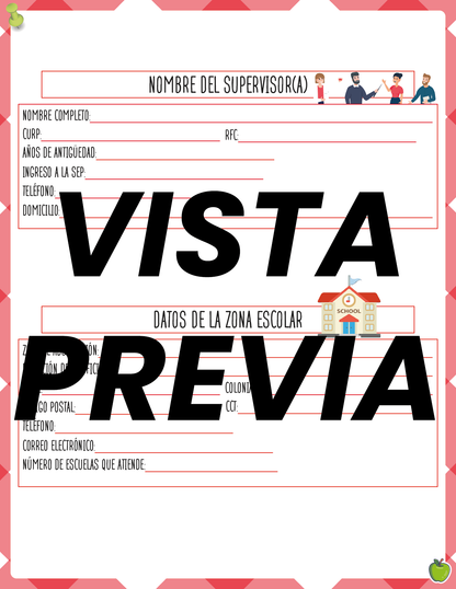 Agenda Manzana SUPERVISOR Preescolar