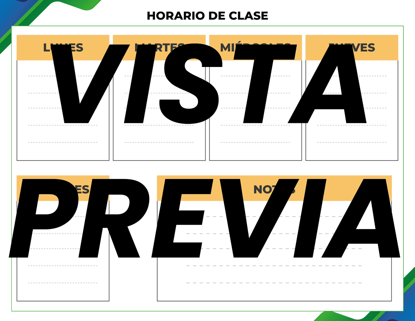 Agenda Formal Verde-azul MAESTRO Primaria