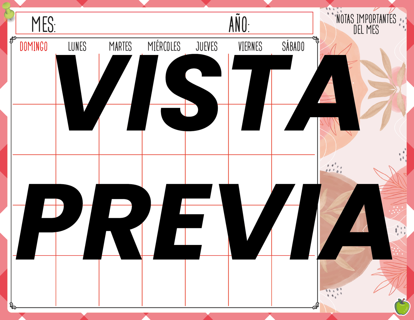 Agenda Manzana SUPERVISOR Preescolar