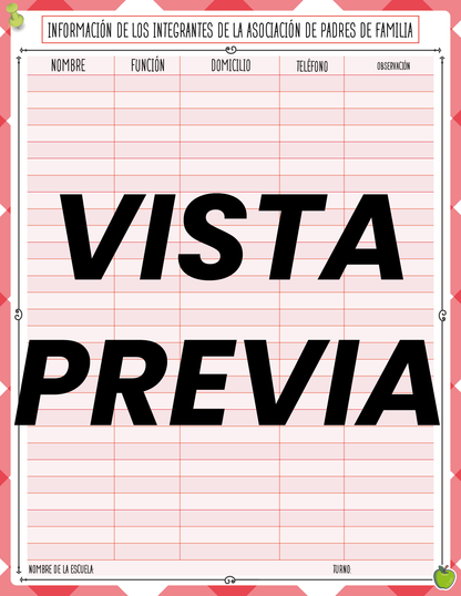 Agenda Manzana SUPERVISOR Preescolar