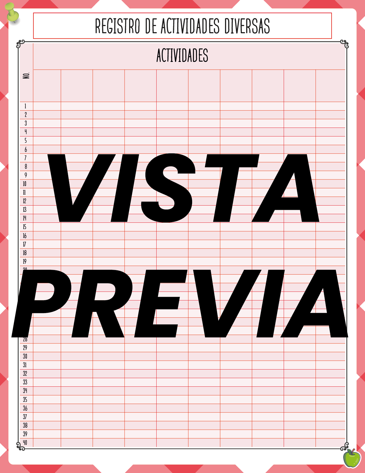 Agenda Manzana SUPERVISOR Preescolar