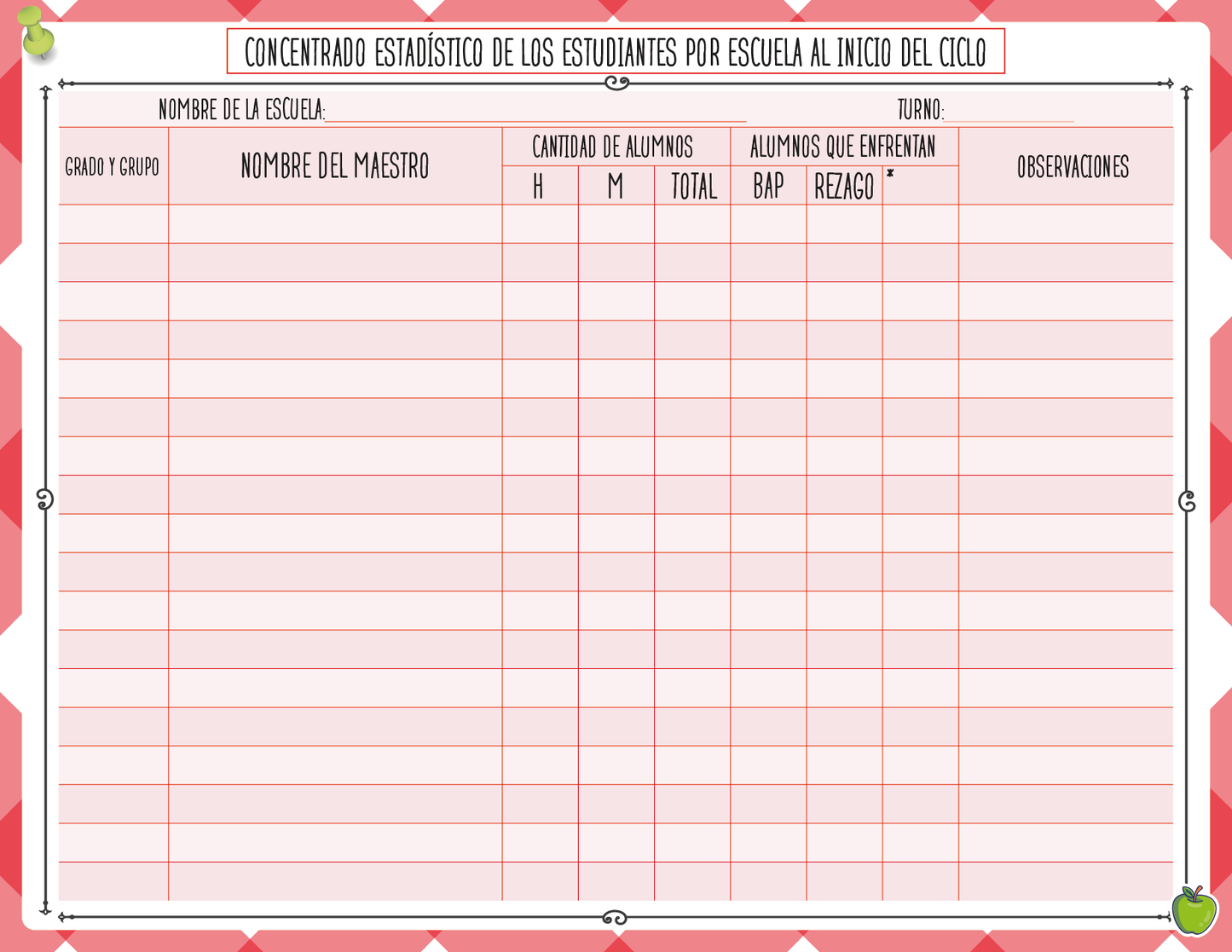 Agenda Manzana SUPERVISOR Preescolar