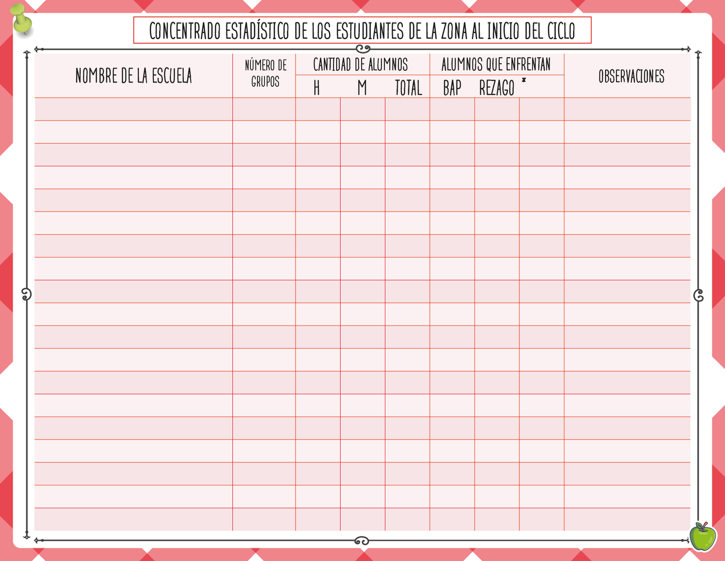 Agenda Manzana SUPERVISOR Preescolar