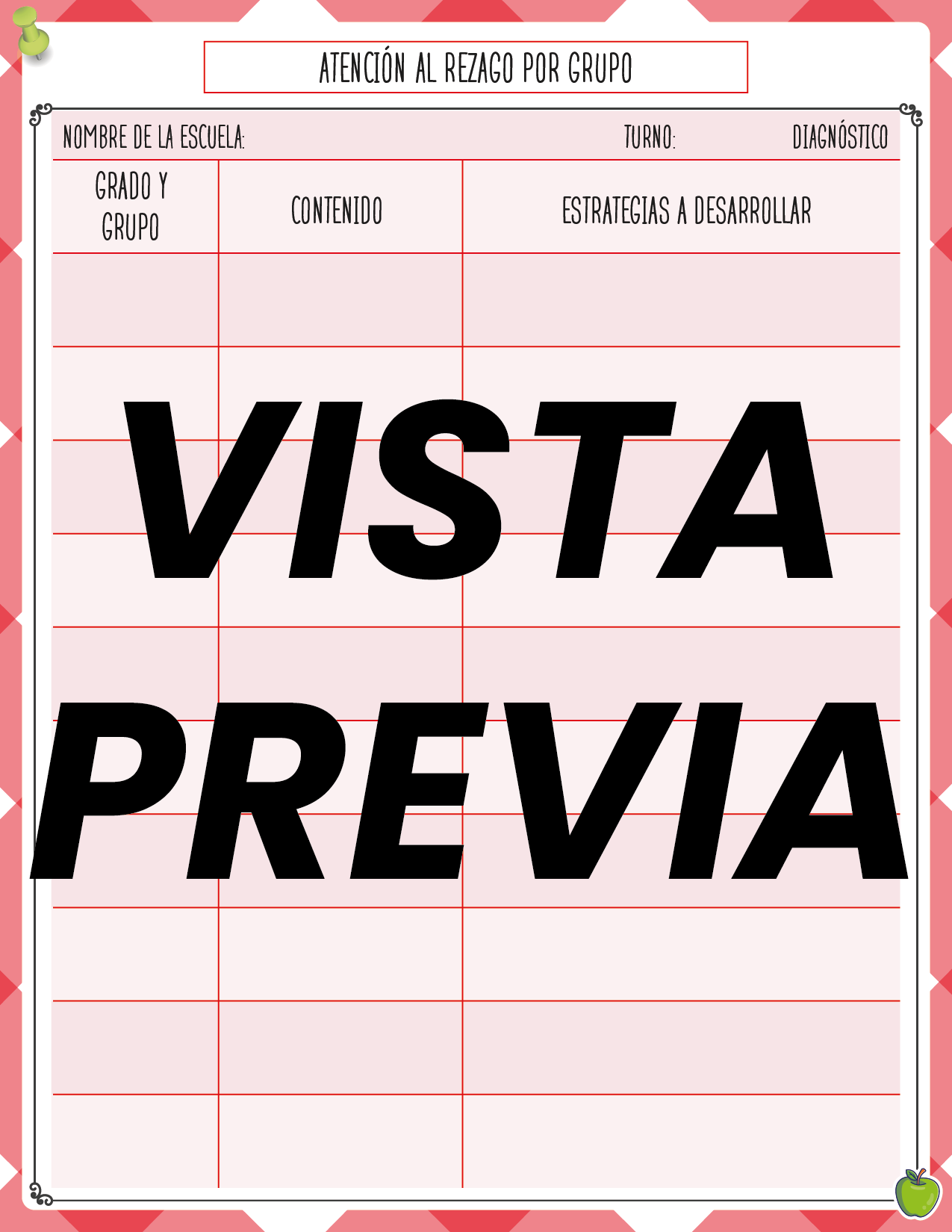 Agenda Manzana SUPERVISOR Preescolar