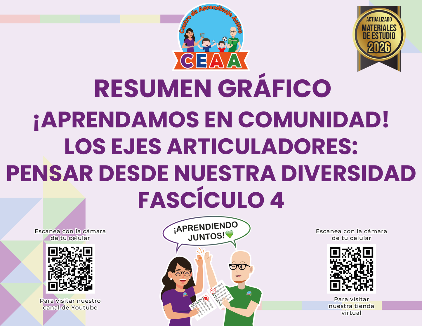 Resumen Gráfico ¡Aprendamos en Comunidad! Los Ejes Articuladores Pensar Desde Nuestra Diversidad Fascículo 4