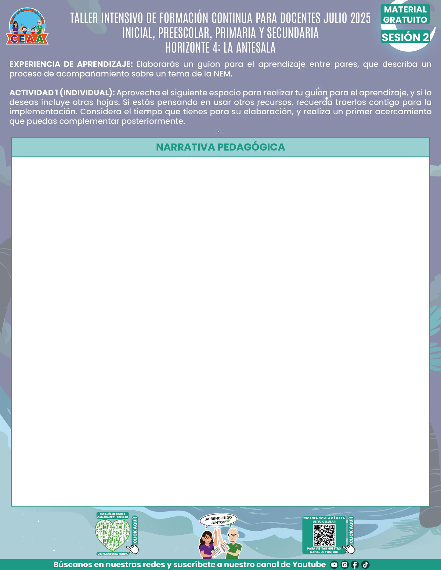 Formato de Productos Taller Intensivo Julio 2025 Sesión 2 en PDF