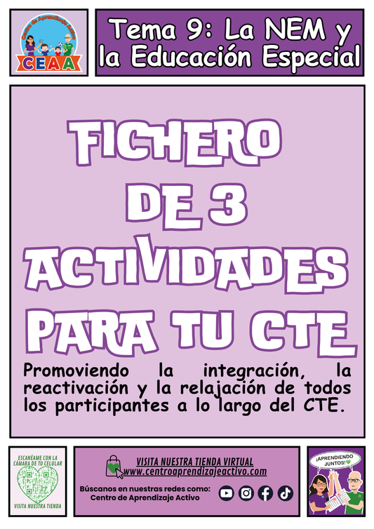 Fichero 3 Actividades CTE Tema 9: La NEM y la Educación Especial