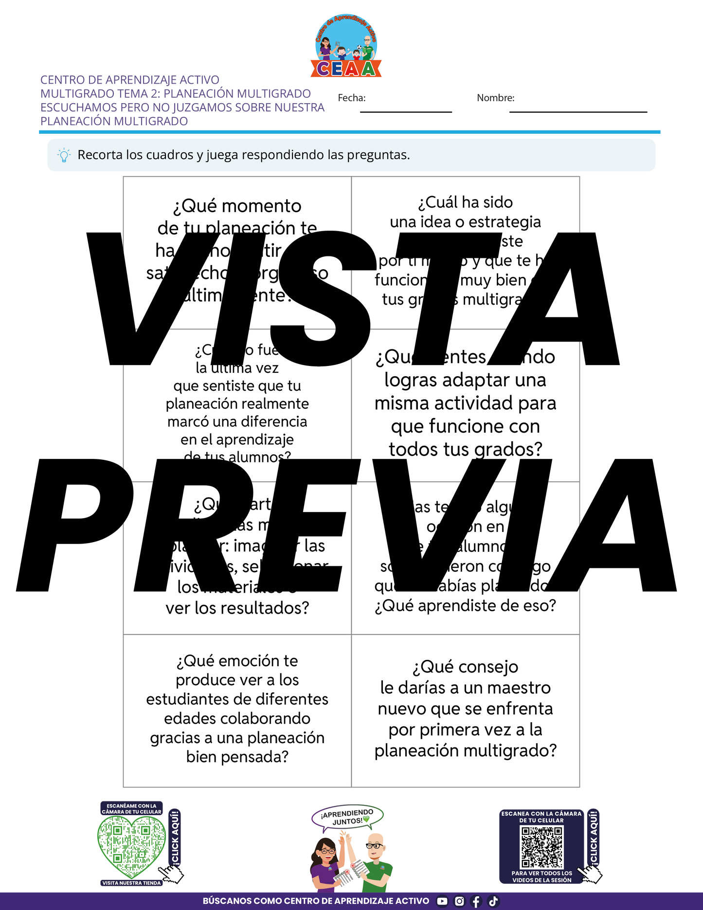 Juegos de Estudio para Imprimir CTE MULTIGRADO TEMA 2
