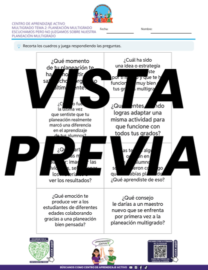 Juegos de Estudio para Imprimir CTE MULTIGRADO TEMA 2