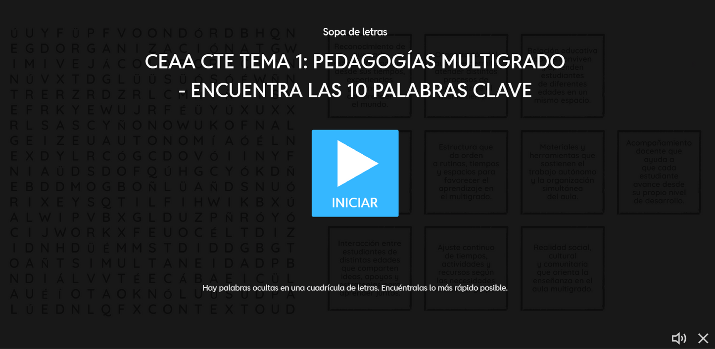 3 Juegos Interactivos CTE Multigrado Tema 1 (Requieren conexión a internet)