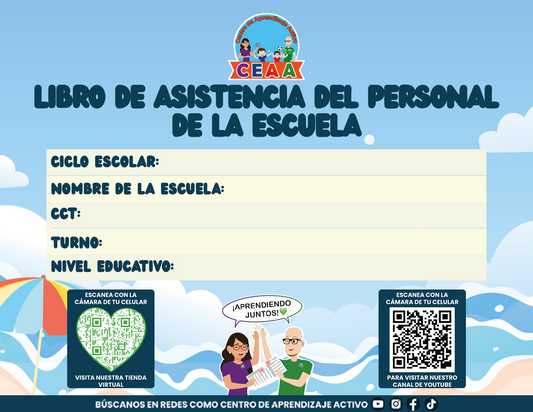 Libro de Asistencia del Personal de la Escuela V3 en PDF