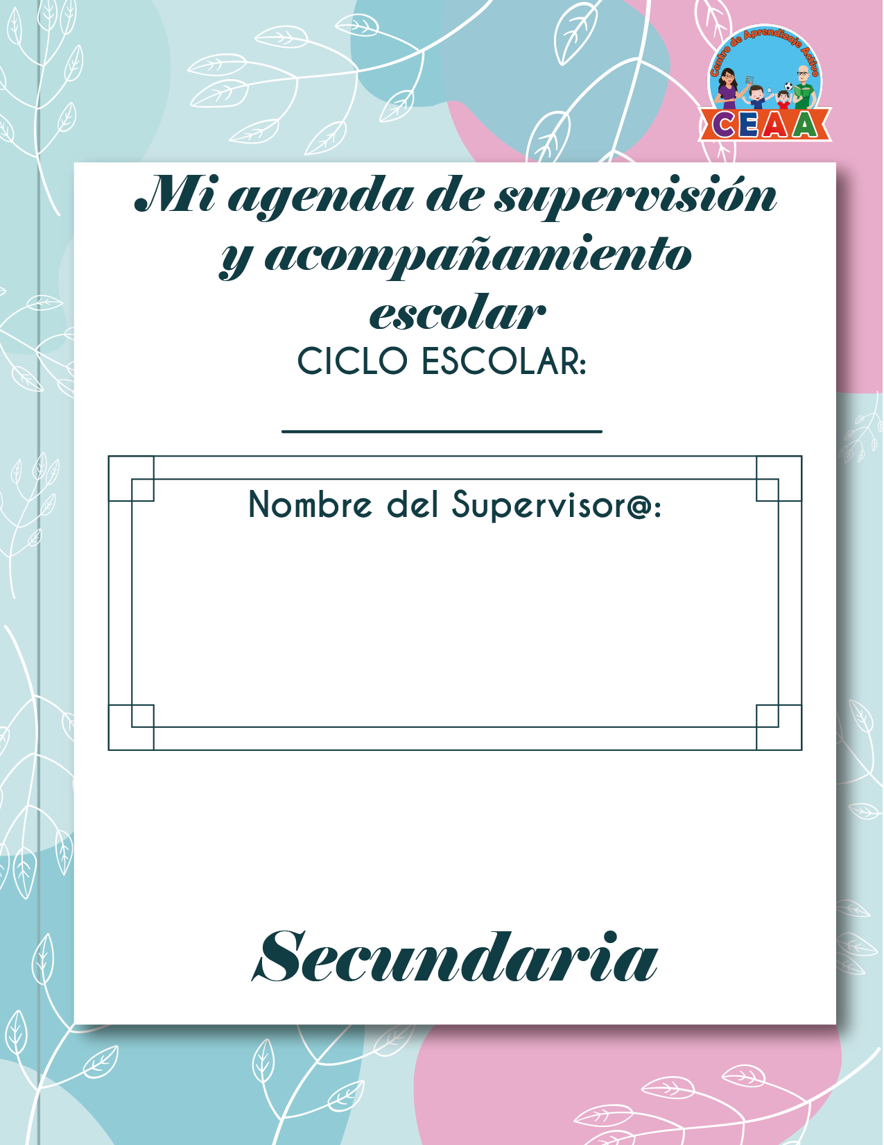 Agenda Flores SUPERVISOR Secundaria