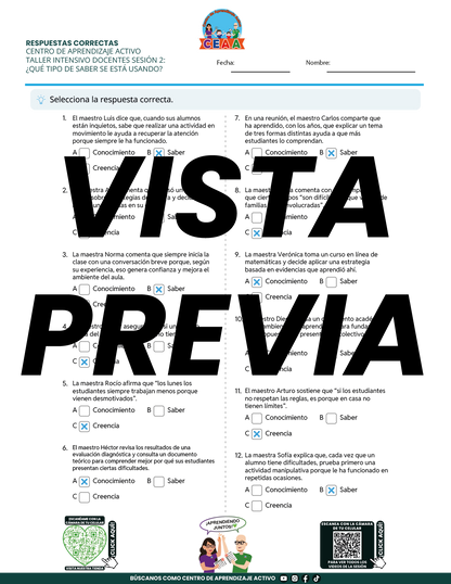 Juegos de Estudio para Imprimir Taller Intensivo Docentes Sesión 2 Enero 2026 en PDF