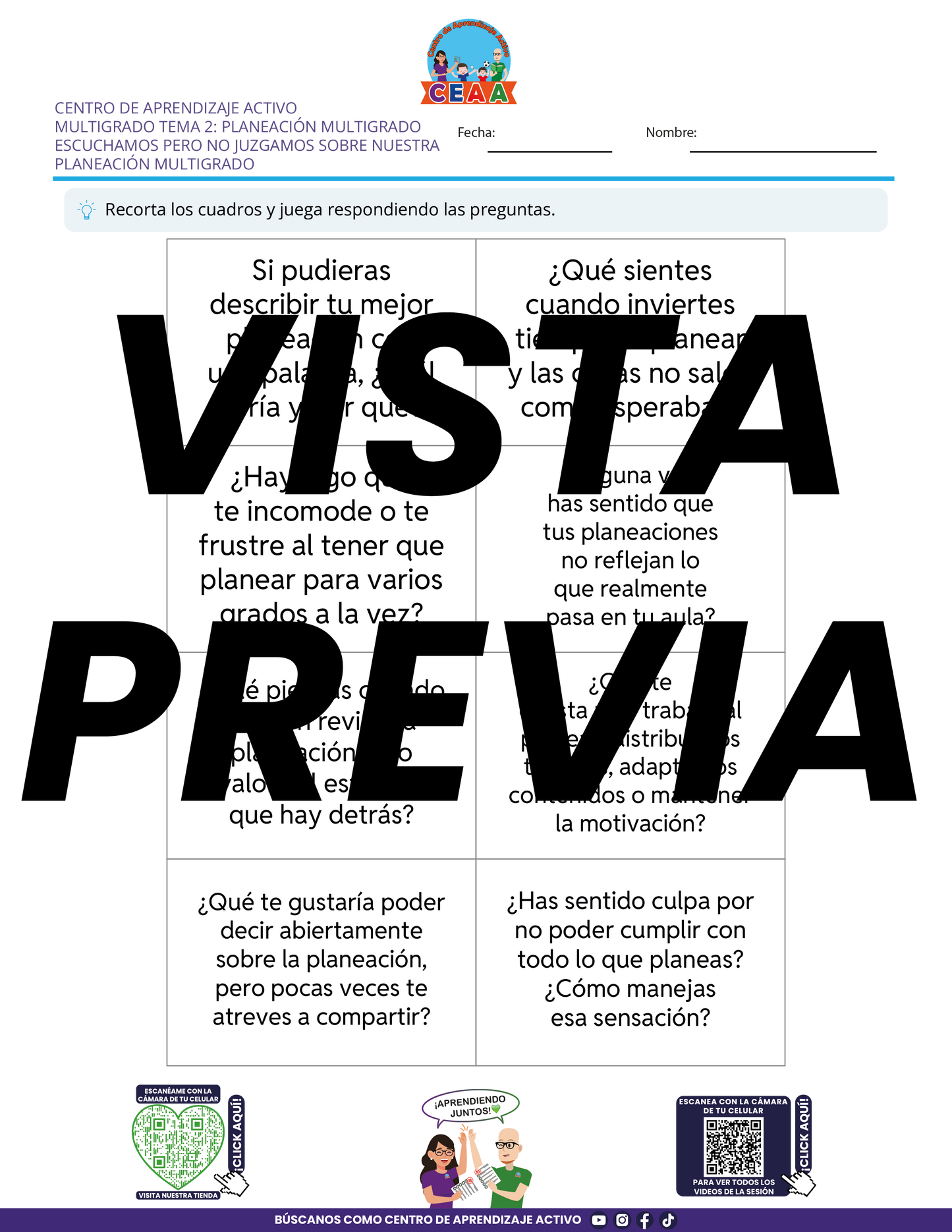 Juegos de Estudio para Imprimir CTE MULTIGRADO TEMA 2