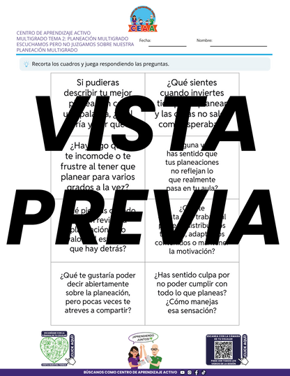 Juegos de Estudio para Imprimir CTE MULTIGRADO TEMA 2