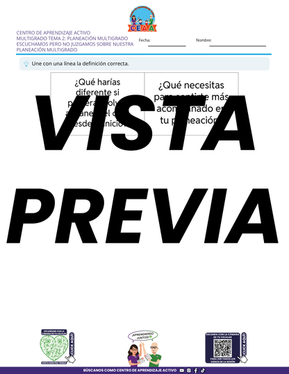 Juegos de Estudio para Imprimir CTE MULTIGRADO TEMA 2