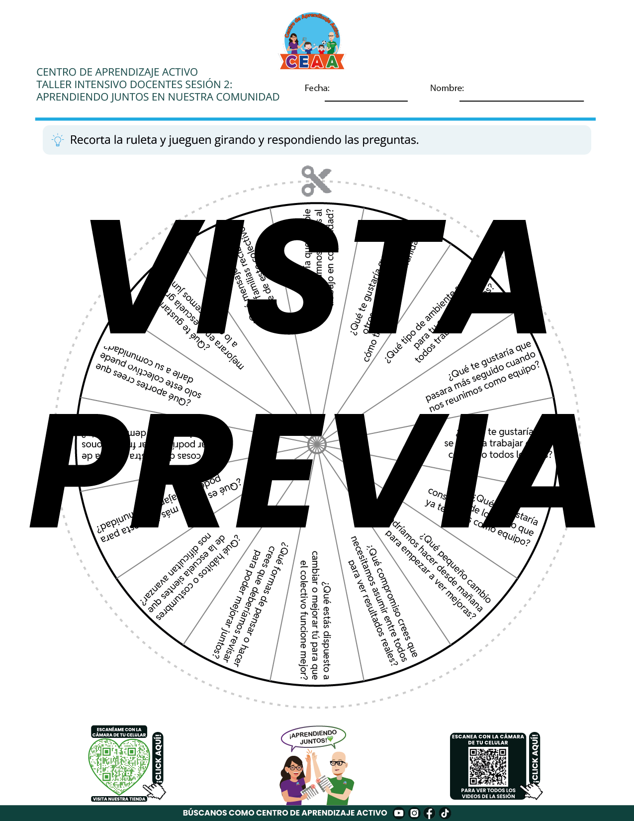 Juegos de Estudio para Imprimir Taller Intensivo Docentes Sesión 2 Enero 2026 en PDF