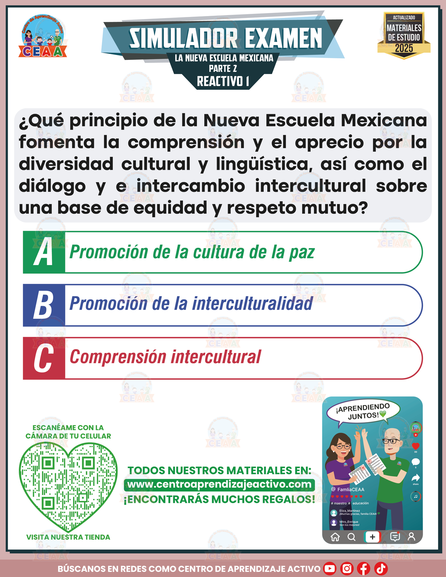 Simulador de Examen La Nueva Escuela Mexicana Parte 2 en PDF