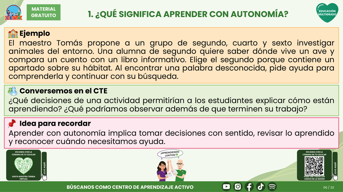 Resumen CTE del Tema 3 Educación Multigrado: AUTONOMÍA PARA APRENDER EN EL AULA ¿CÓMO ACOMPAÑAR DECISIONES, COLABORACIÓN Y RESPONSABILIDAD EN EL APRENDIZAJE? en PDF