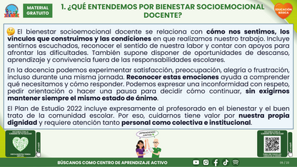 Resumen CTE del Tema 6 Educación Básica: BIENESTAR SOCIOEMOCIONAL DOCENTE ¿CÓMO CUIDARNOS Y CONSTRUIR CONDICIONES DE TRABAJO QUE NOS AYUDEN A ENSEÑAR Y CONVIVIR? en PDF