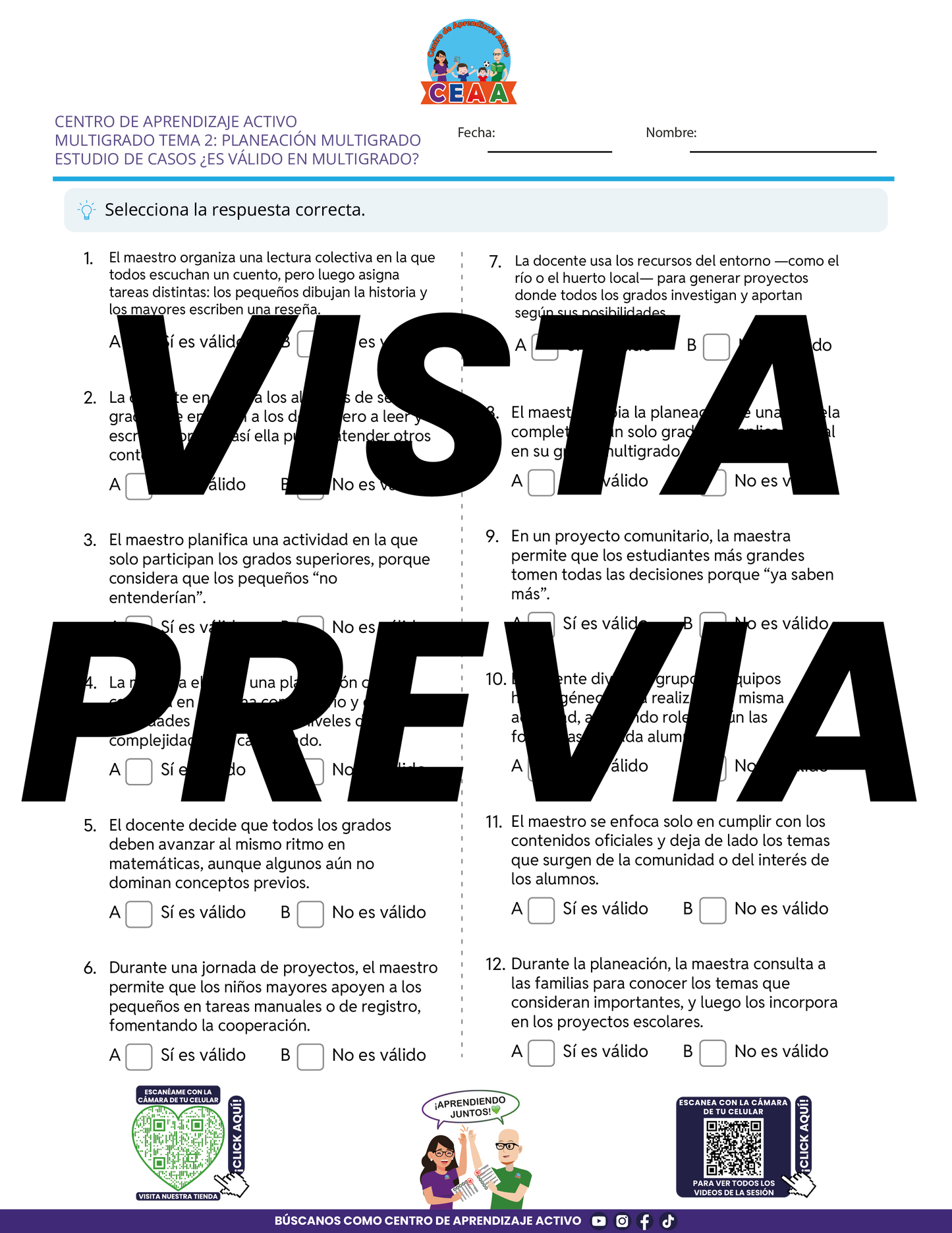 Juegos de Estudio para Imprimir CTE MULTIGRADO TEMA 2