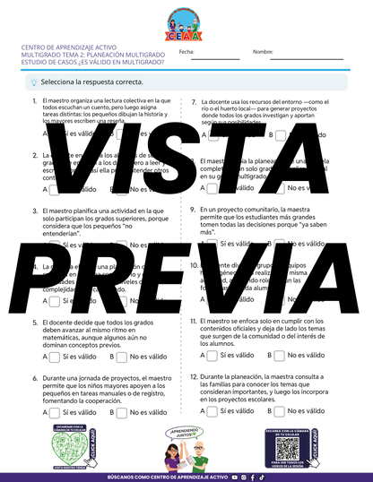 Juegos de Estudio para Imprimir CTE MULTIGRADO TEMA 2
