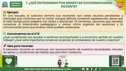 Resumen CTE del Tema 6 Educación Básica: BIENESTAR SOCIOEMOCIONAL DOCENTE ¿CÓMO CUIDARNOS Y CONSTRUIR CONDICIONES DE TRABAJO QUE NOS AYUDEN A ENSEÑAR Y CONVIVIR? en PDF
