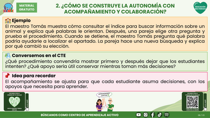 Resumen CTE del Tema 3 Educación Multigrado: AUTONOMÍA PARA APRENDER EN EL AULA ¿CÓMO ACOMPAÑAR DECISIONES, COLABORACIÓN Y RESPONSABILIDAD EN EL APRENDIZAJE? en PDF