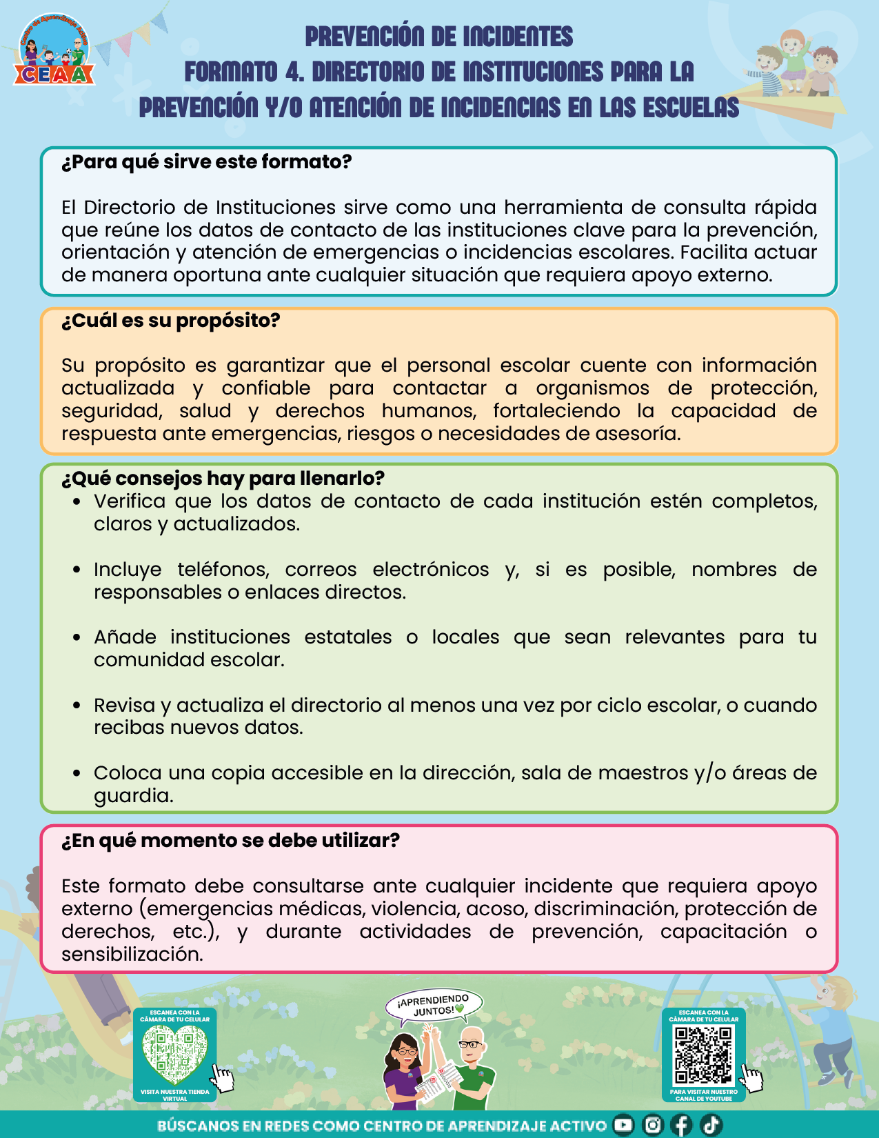 BITÁCORA PARA LA PREVENCIÓN, REGISTRO Y ATENCIÓN DE INCIDENCIAS Y ACOSO ESCOLAR en PDF