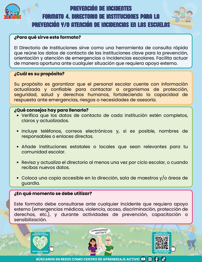 BITÁCORA PARA LA PREVENCIÓN, REGISTRO Y ATENCIÓN DE INCIDENCIAS Y ACOSO ESCOLAR en PDF