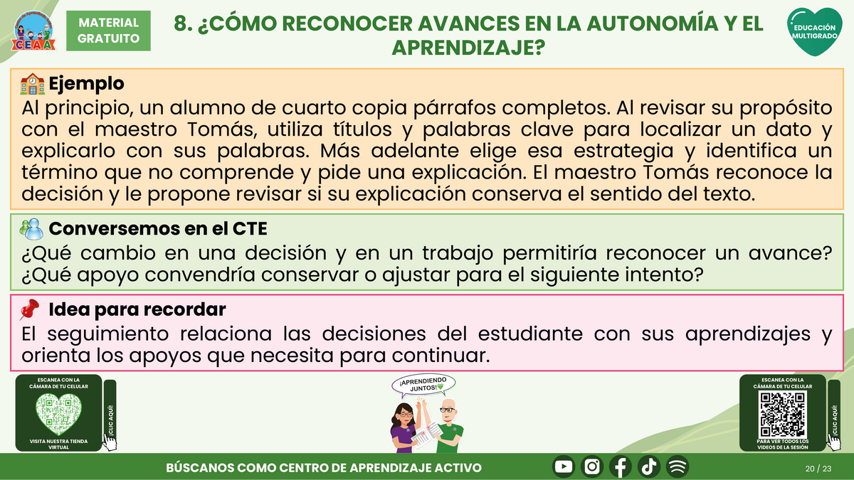 Resumen CTE del Tema 3 Educación Multigrado: AUTONOMÍA PARA APRENDER EN EL AULA ¿CÓMO ACOMPAÑAR DECISIONES, COLABORACIÓN Y RESPONSABILIDAD EN EL APRENDIZAJE? en PDF