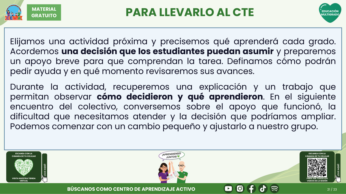 Resumen CTE del Tema 3 Educación Multigrado: AUTONOMÍA PARA APRENDER EN EL AULA ¿CÓMO ACOMPAÑAR DECISIONES, COLABORACIÓN Y RESPONSABILIDAD EN EL APRENDIZAJE? en PDF