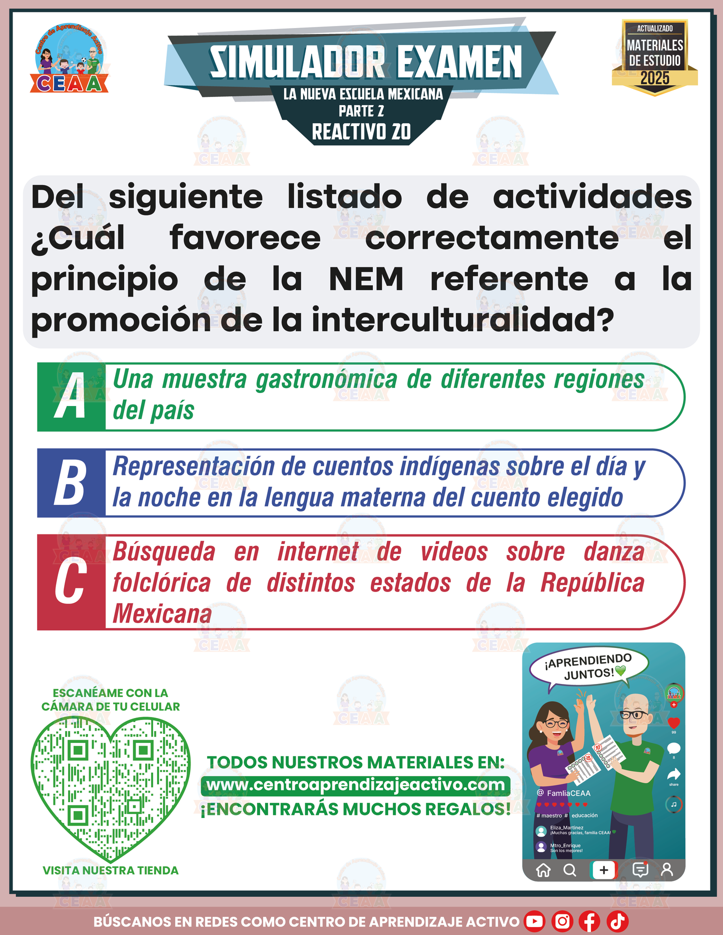 Simulador de Examen La Nueva Escuela Mexicana Parte 2 en PDF