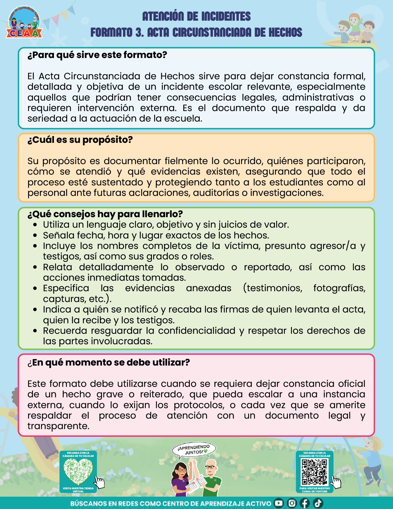 BITÁCORA PARA LA PREVENCIÓN, REGISTRO Y ATENCIÓN DE INCIDENCIAS Y ACOSO ESCOLAR en PDF