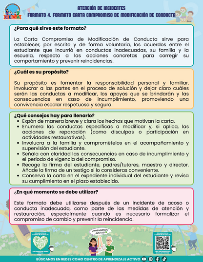 BITÁCORA PARA LA PREVENCIÓN, REGISTRO Y ATENCIÓN DE INCIDENCIAS Y ACOSO ESCOLAR en PDF
