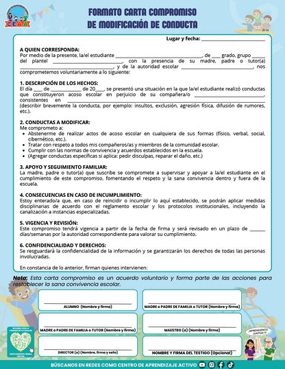 BITÁCORA PARA LA PREVENCIÓN, REGISTRO Y ATENCIÓN DE INCIDENCIAS Y ACOSO ESCOLAR en PDF
