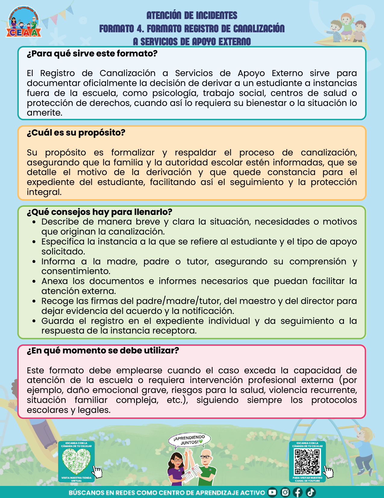 BITÁCORA PARA LA PREVENCIÓN, REGISTRO Y ATENCIÓN DE INCIDENCIAS Y ACOSO ESCOLAR en PDF