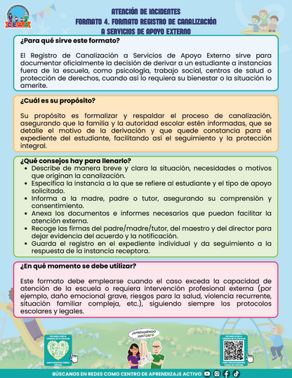 BITÁCORA PARA LA PREVENCIÓN, REGISTRO Y ATENCIÓN DE INCIDENCIAS Y ACOSO ESCOLAR en PDF