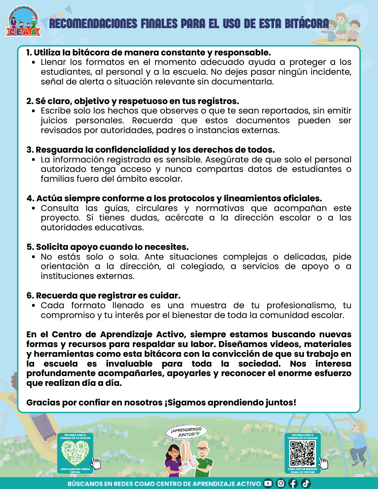 BITÁCORA PARA LA PREVENCIÓN, REGISTRO Y ATENCIÓN DE INCIDENCIAS Y ACOSO ESCOLAR en PDF