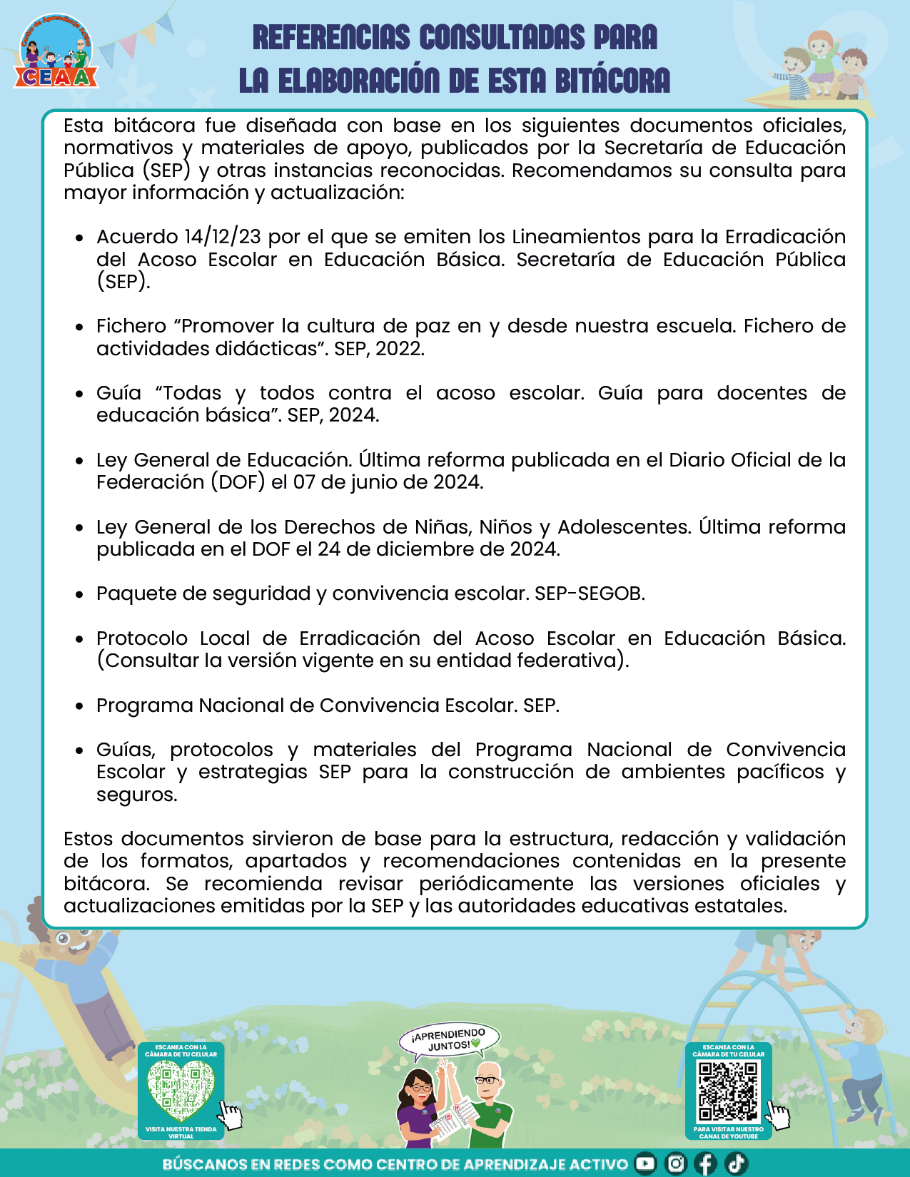 BITÁCORA PARA LA PREVENCIÓN, REGISTRO Y ATENCIÓN DE INCIDENCIAS Y ACOSO ESCOLAR en PDF