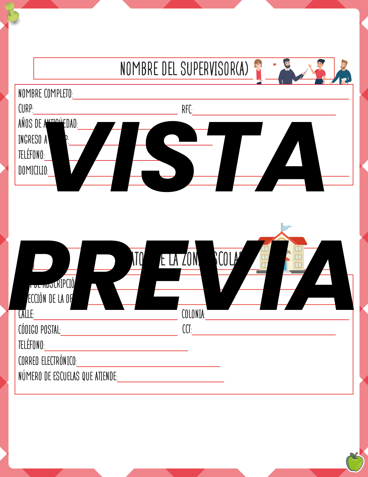 Agenda Manzana SUPERVISOR Primaria