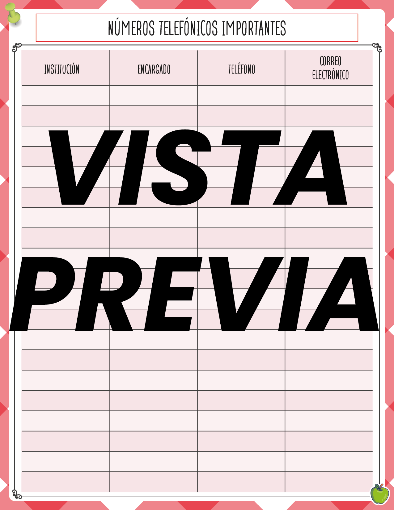 Agenda Manzana SUPERVISOR Primaria