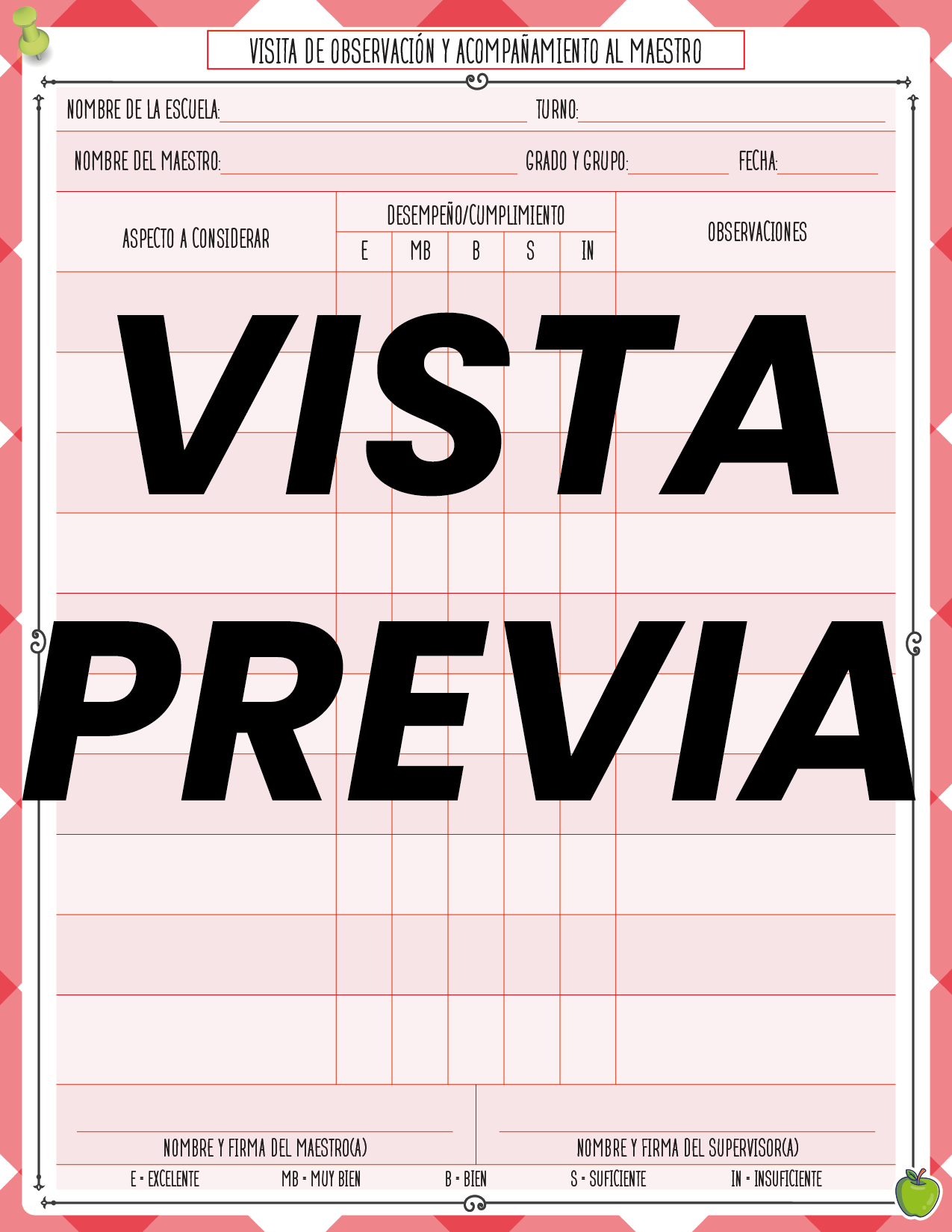 Agenda Manzana SUPERVISOR Primaria